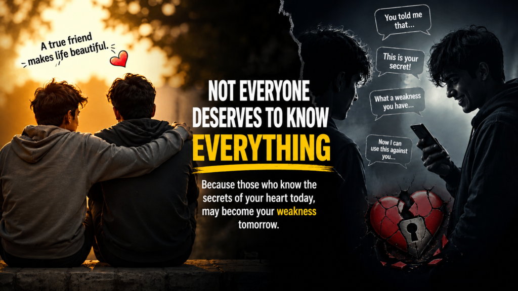 Share Your Heart Feelings carefully because emotional trust can become weakness