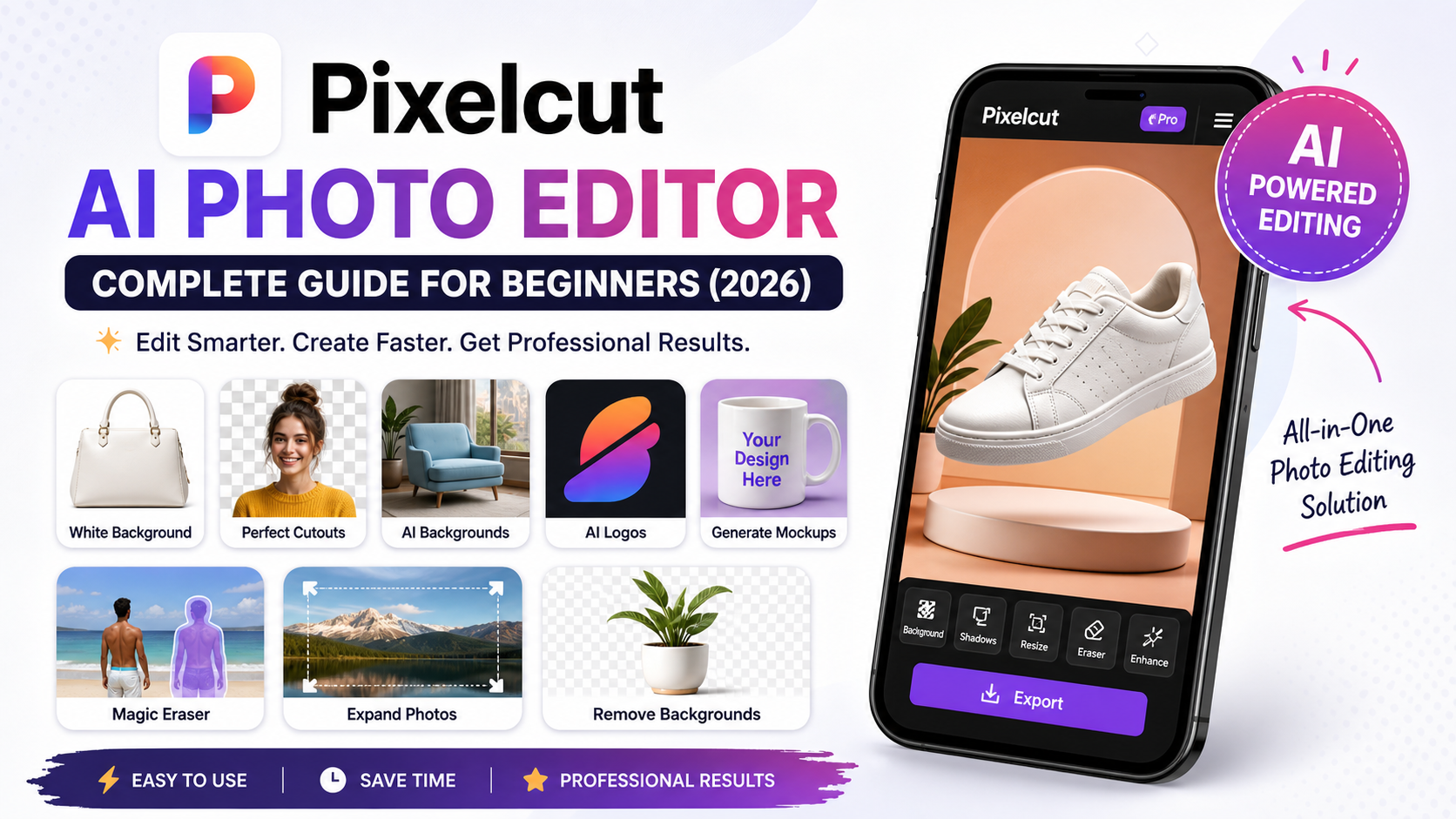 Pixelcut AI Photo Editor guide 2026 with background remover and AI tools